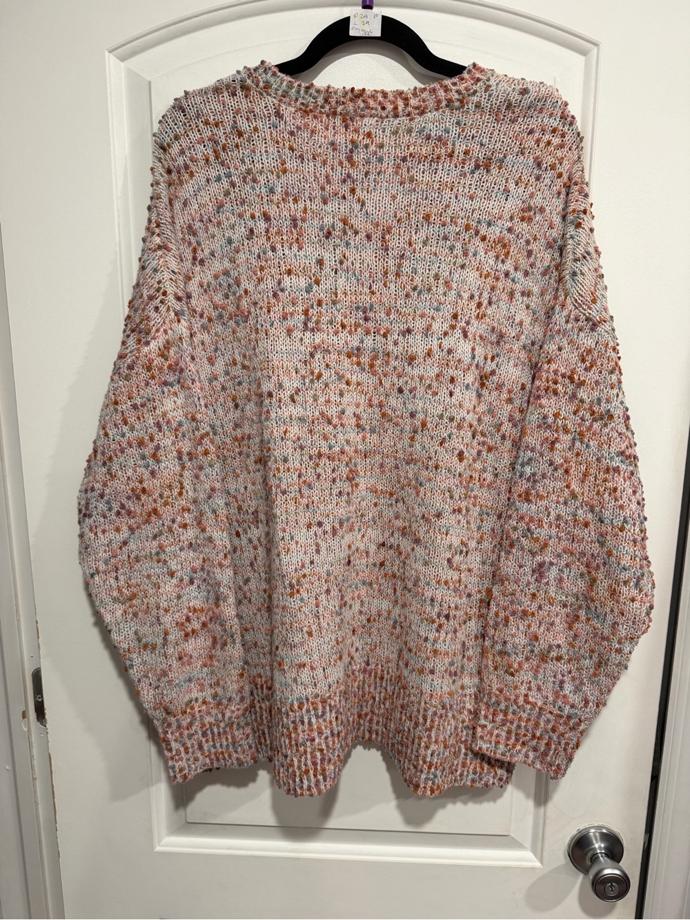NWT Cupio Multicolor Marled V-Neck Sweater Size 3X - Picture 3 of 8